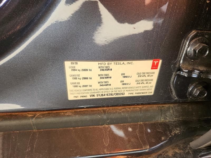 2020 TESLA MODEL S 13