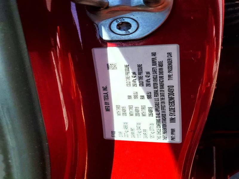 2022 TESLA MODEL 3 12