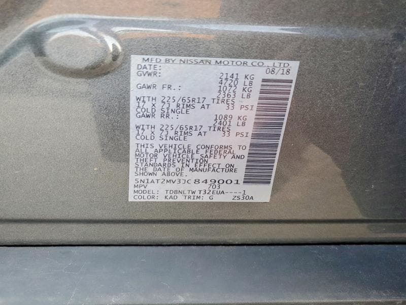 2018 NISSAN ROGUE SV 13