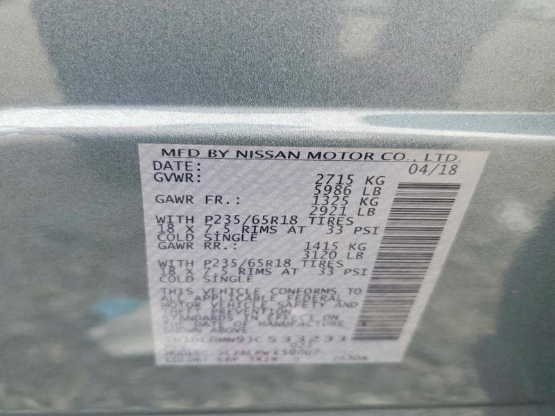 2018 INFINITI QX60 BASE 13
