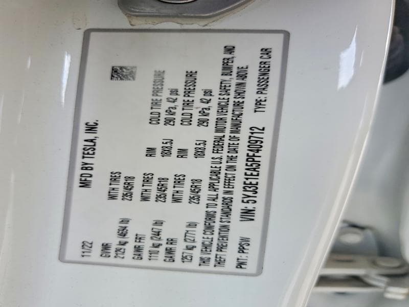 2023 TESLA MODEL 3 14