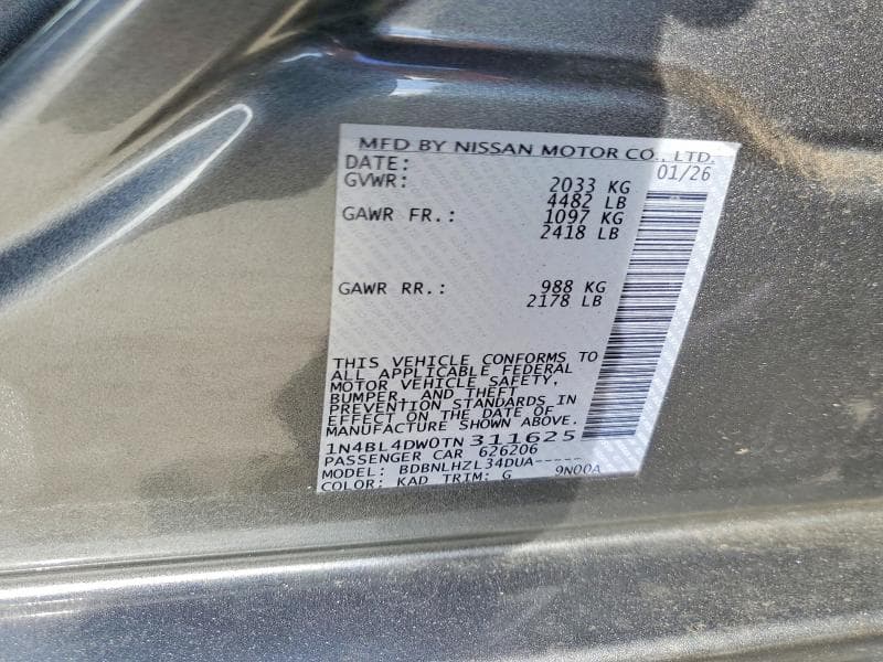 2026 NISSAN ALTIMA SV 13