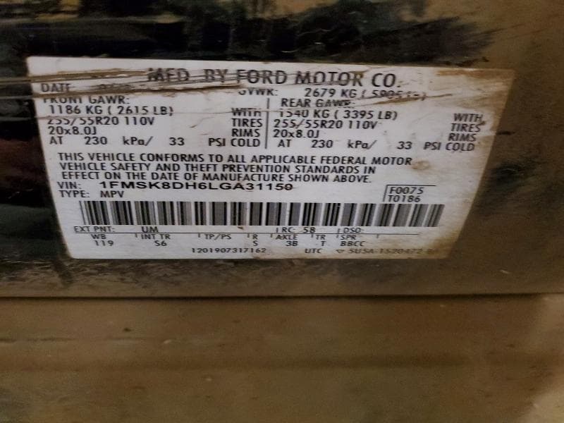 2020 FORD EXPLORER XLT 13