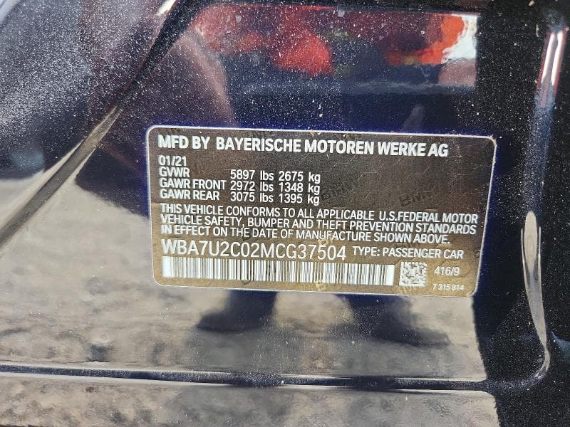 2021 BMW 750 XI 13