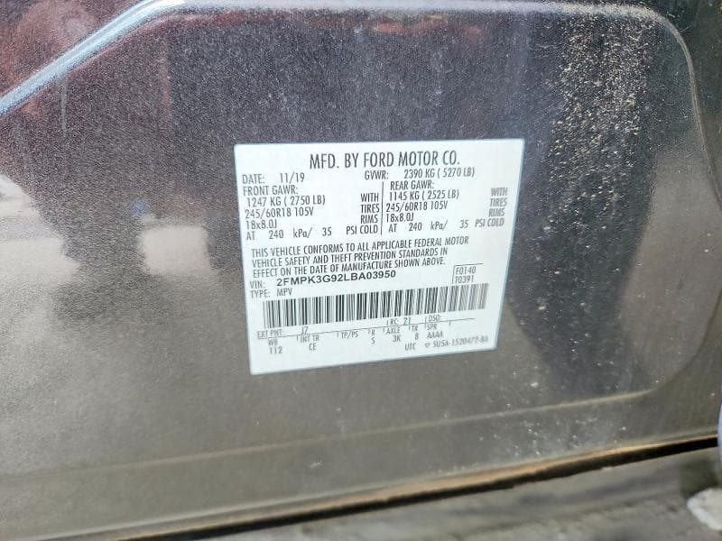2020 FORD EDGE SE 13