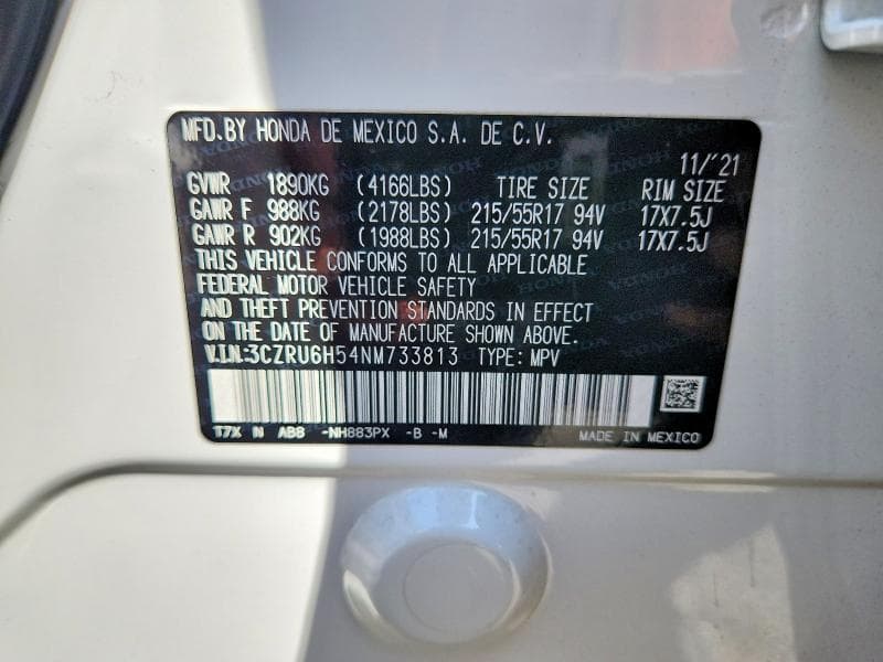 2022 HONDA HR-V EX 14