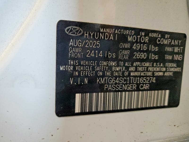 2026 GENESIS G70 2.5T STANDARD 12