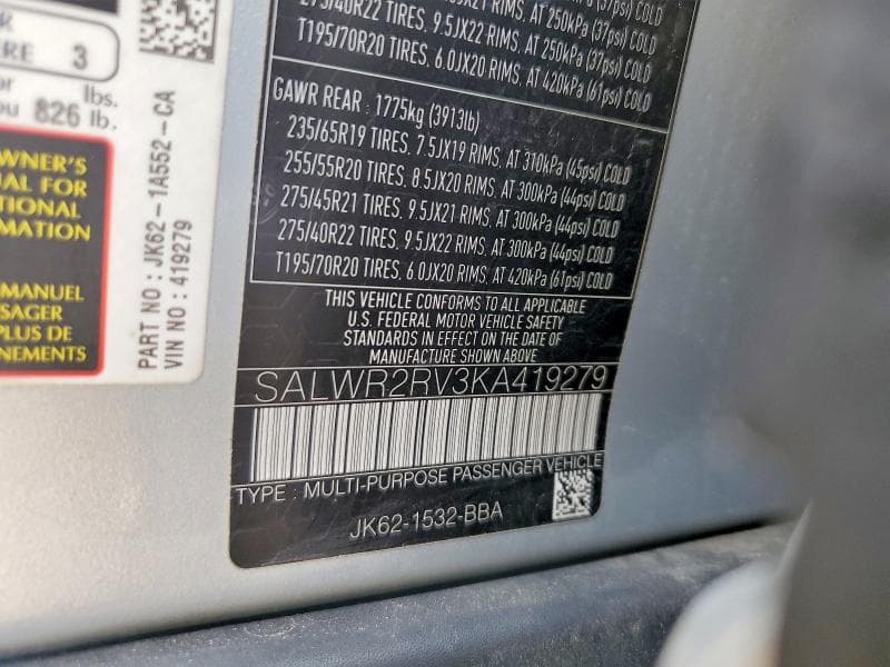 2019 LAND ROVER RANGE ROVER SPORT HSE 14