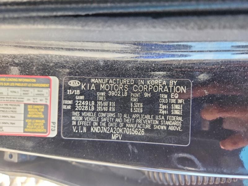 2019 KIA SOUL BASE 12