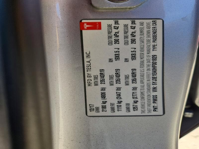 2017 TESLA MODEL 3 12