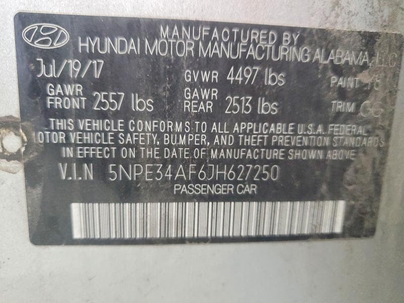 2018 HYUNDAI SONATA SEL 12