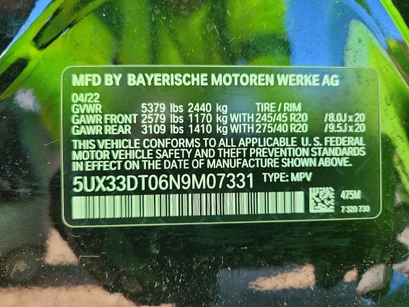2022 BMW X4 XDRIVE30I 13