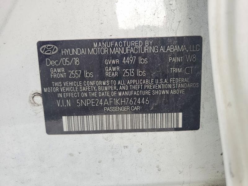 2019 HYUNDAI SONATA SE 13