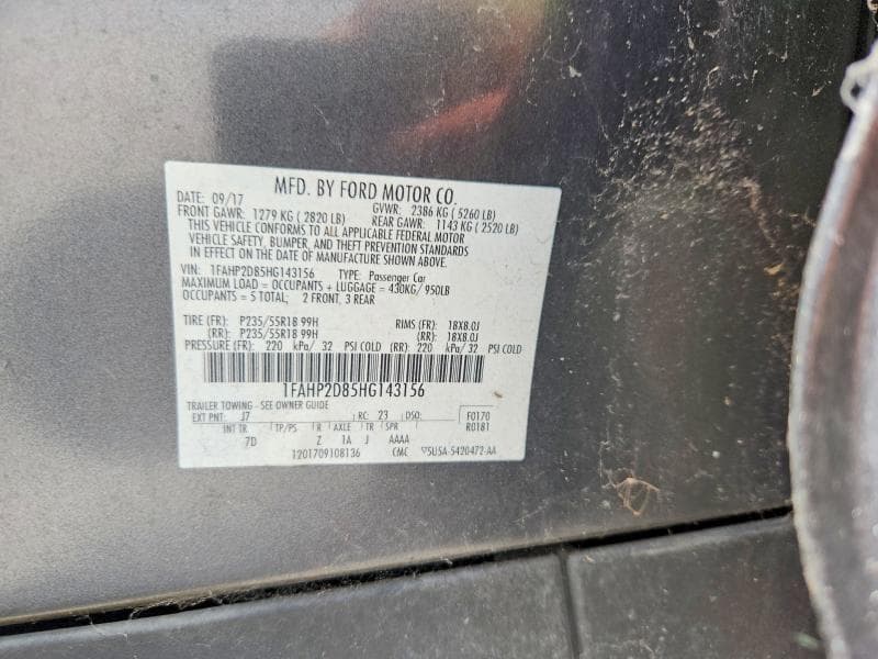 2017 FORD TAURUS SE 13