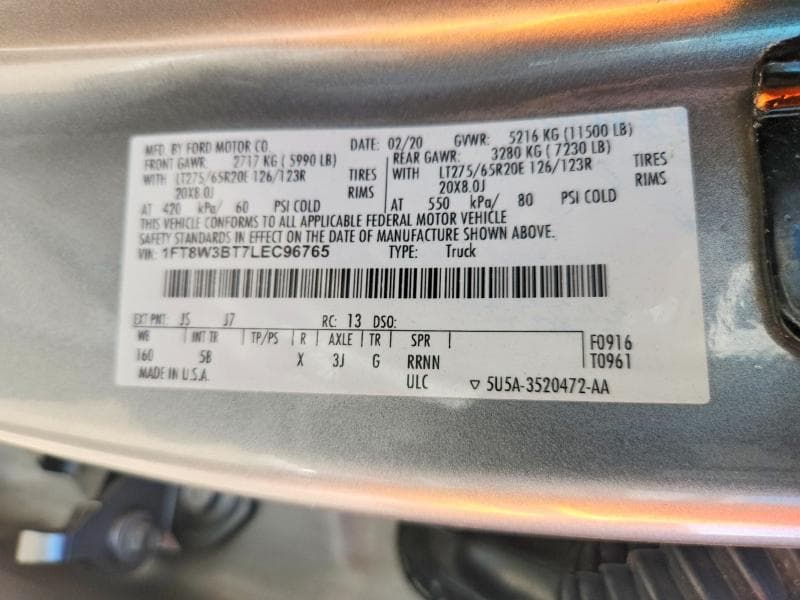 2020 FORD F350 SUPER DUTY 13