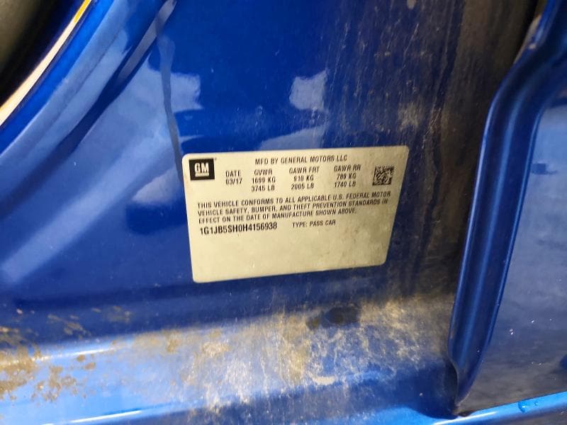 2017 CHEVROLET SONIC LS 12