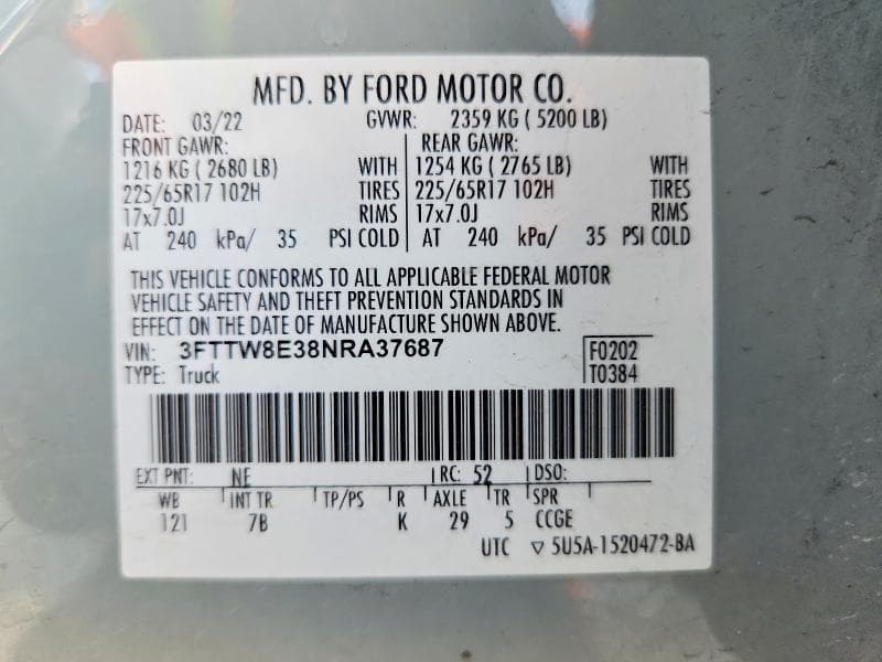 2022 FORD MAVERICK XL 12