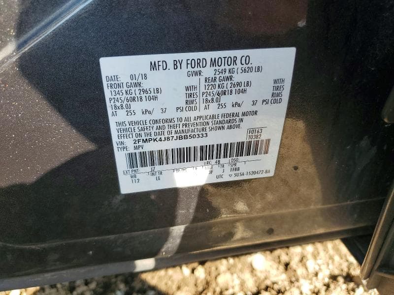 2018 FORD EDGE SEL 13