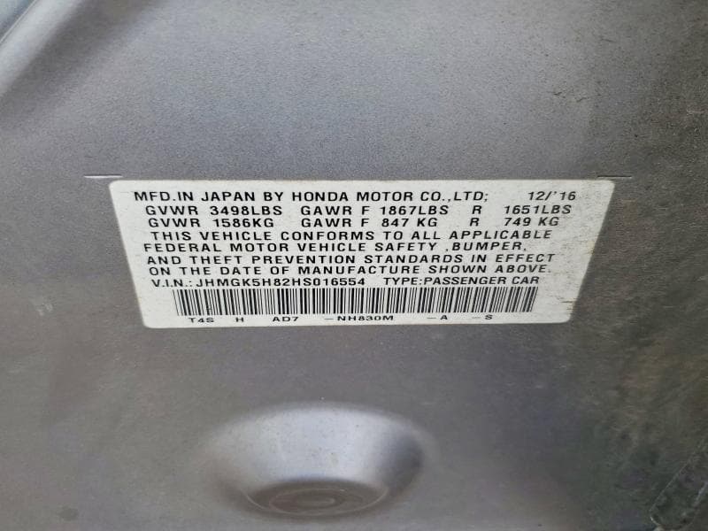 2017 HONDA FIT EX 12
