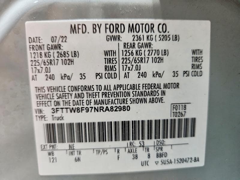 2022 FORD MAVERICK XL 12