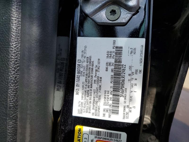 2020 FORD FUSION SE 12