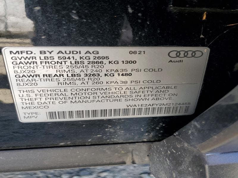 2021 AUDI Q5 E PREMIUM PLUS 12