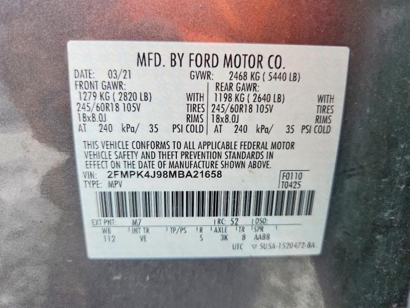 2021 FORD EDGE SEL 13