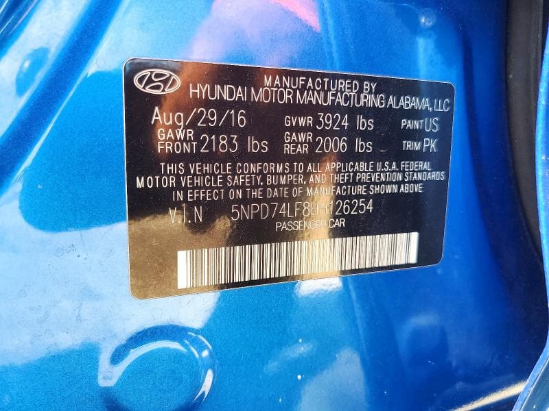 2017 HYUNDAI ELANTRA SE 12