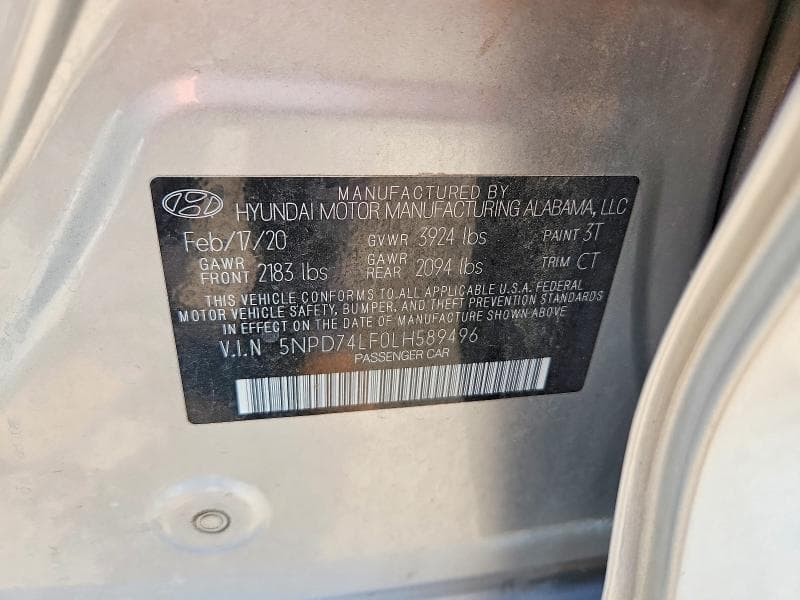 2020 HYUNDAI ELANTRA SE 12