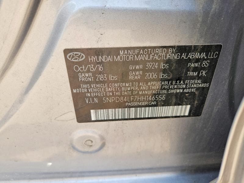 2017 HYUNDAI ELANTRA SE 13