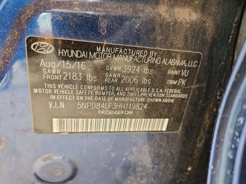 2017 HYUNDAI ELANTRA SE 12