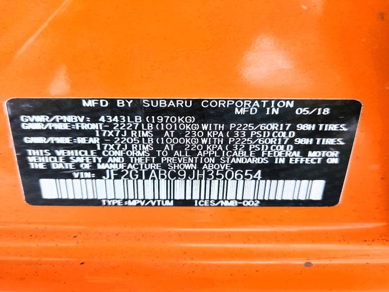 2018 SUBARU CROSSTREK PREMIUM 13