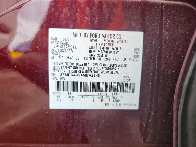 2021 FORD EDGE TITANIUM 13