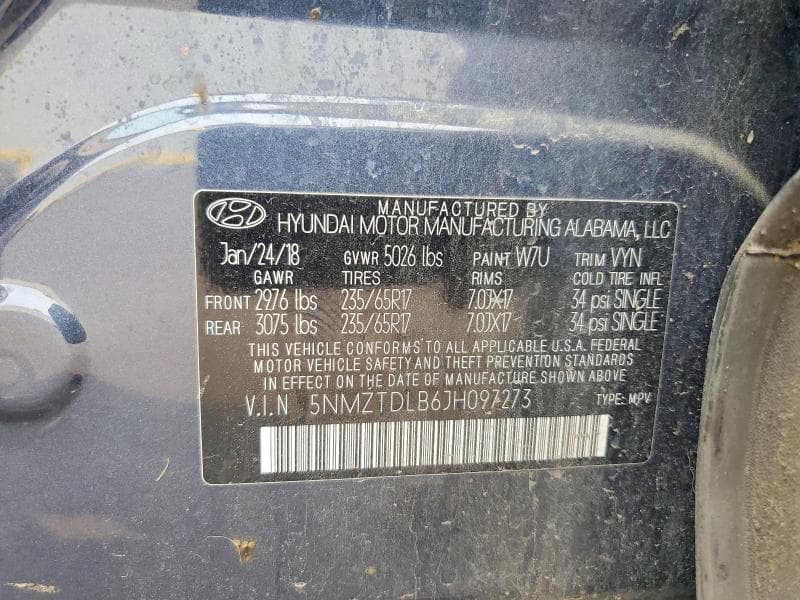 2018 HYUNDAI SANTA FE SPORT 2.4L 14