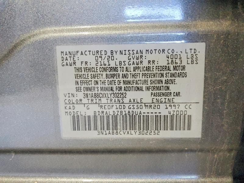 2020 NISSAN SENTRA SV 12