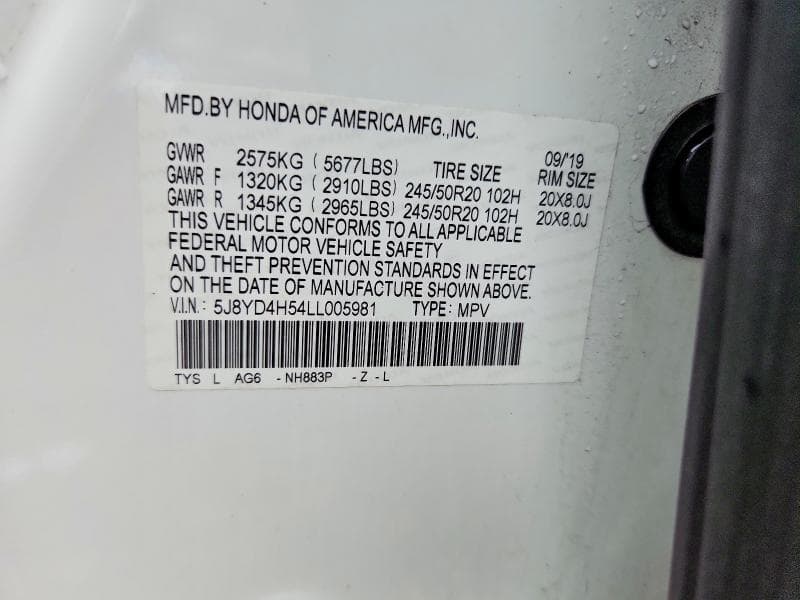 2020 ACURA MDX TECHNOLOGY 12