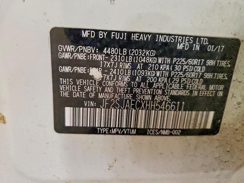 2017 SUBARU FORESTER 2.5I PREMIUM 13