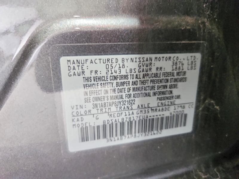 2018 NISSAN SENTRA S 13