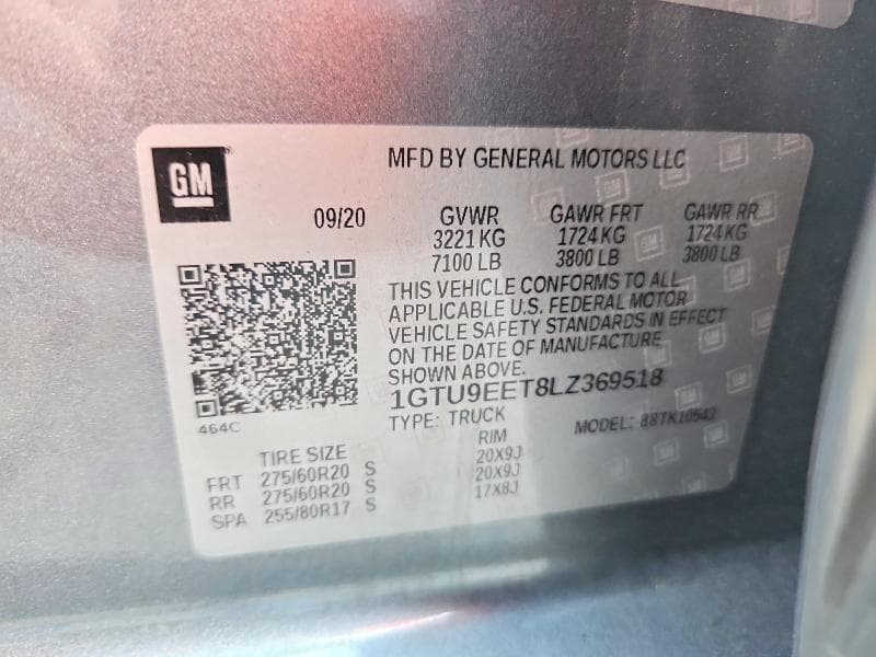 2020 GMC SIERRA K1500 AT4 12