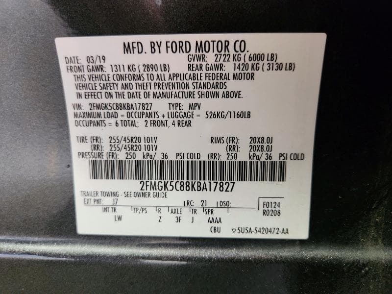 2019 FORD FLEX SEL 14