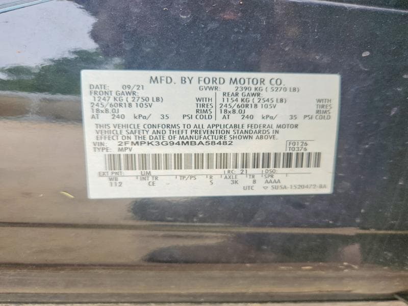 2021 FORD EDGE SE 13