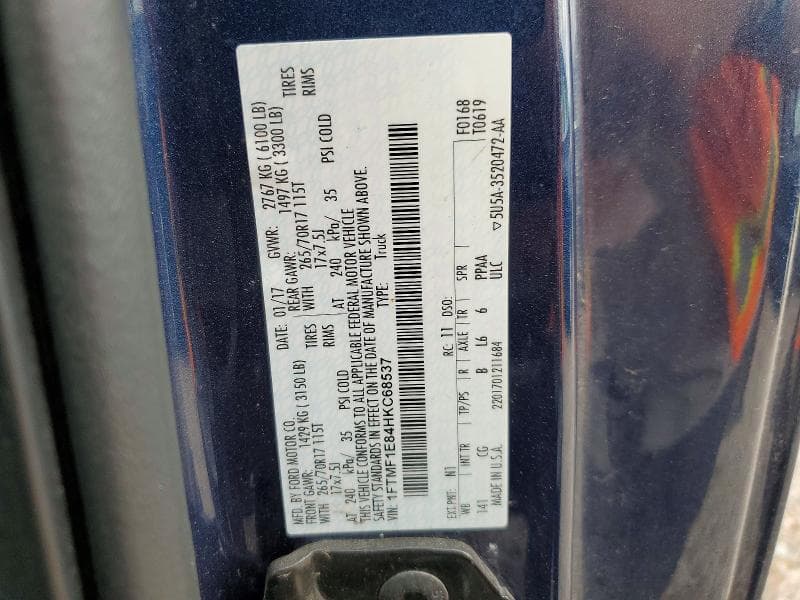 2017 FORD F150 12