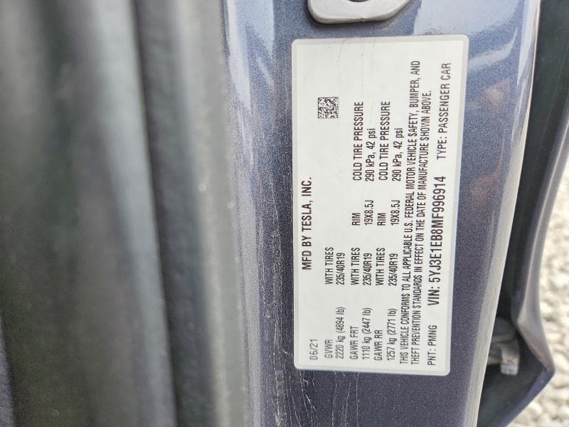 2021 TESLA MODEL 3 12