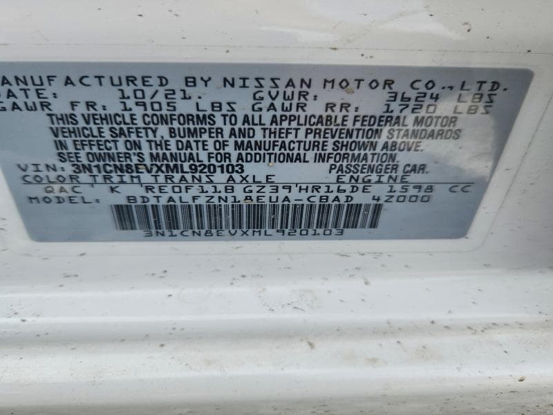 2021 NISSAN VERSA SV 12