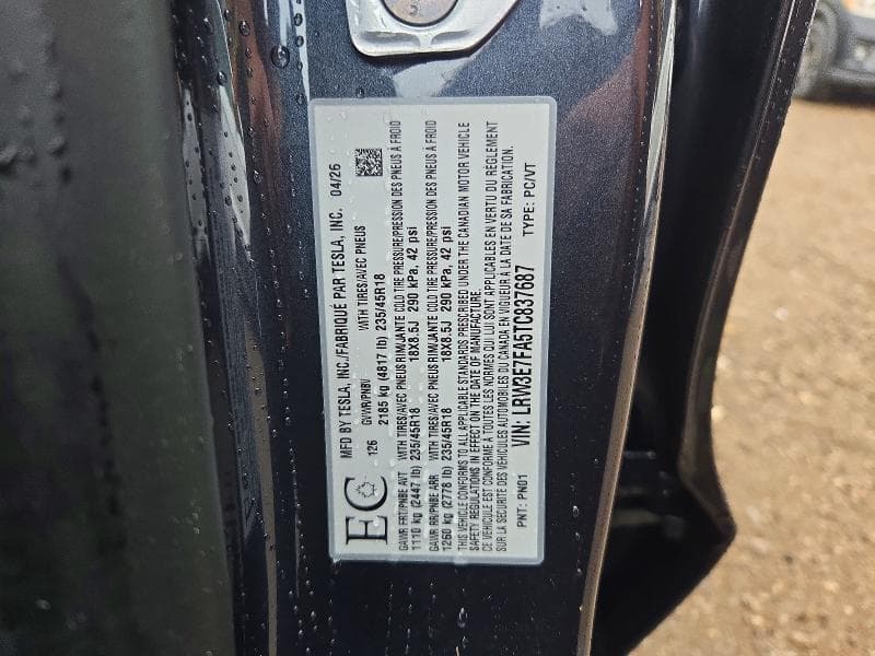 2026 TESLA MODEL 3 12