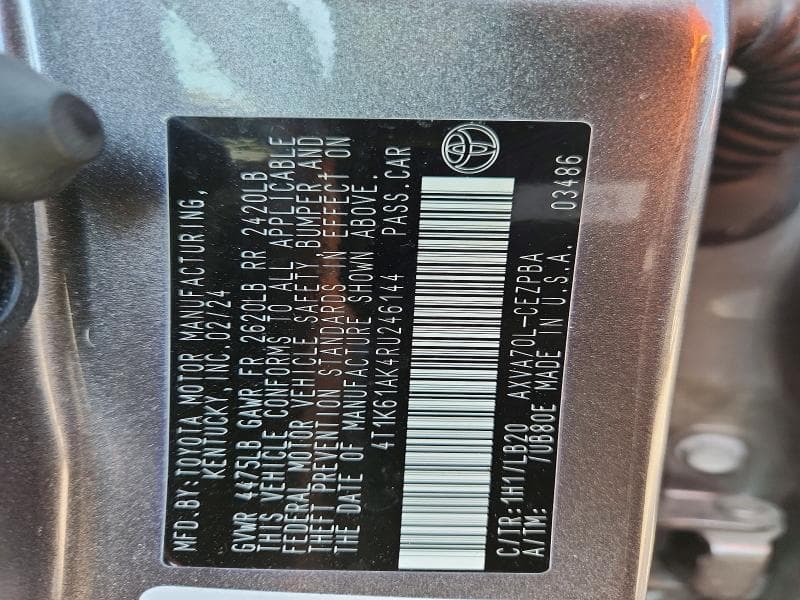 2024 TOYOTA CAMRY XSE 12