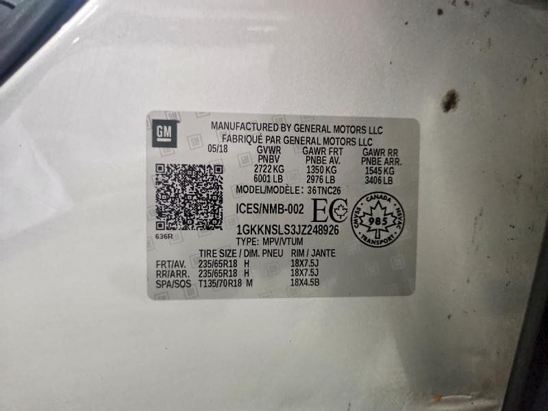 2018 GMC ACADIA SLE 13