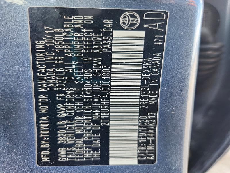 2018 TOYOTA COROLLA SE 12