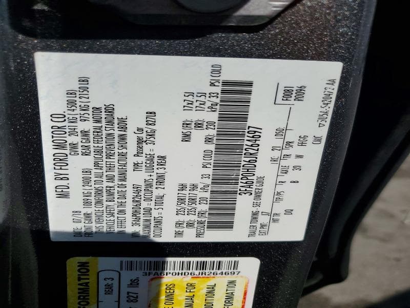 2018 FORD FUSION SE 12