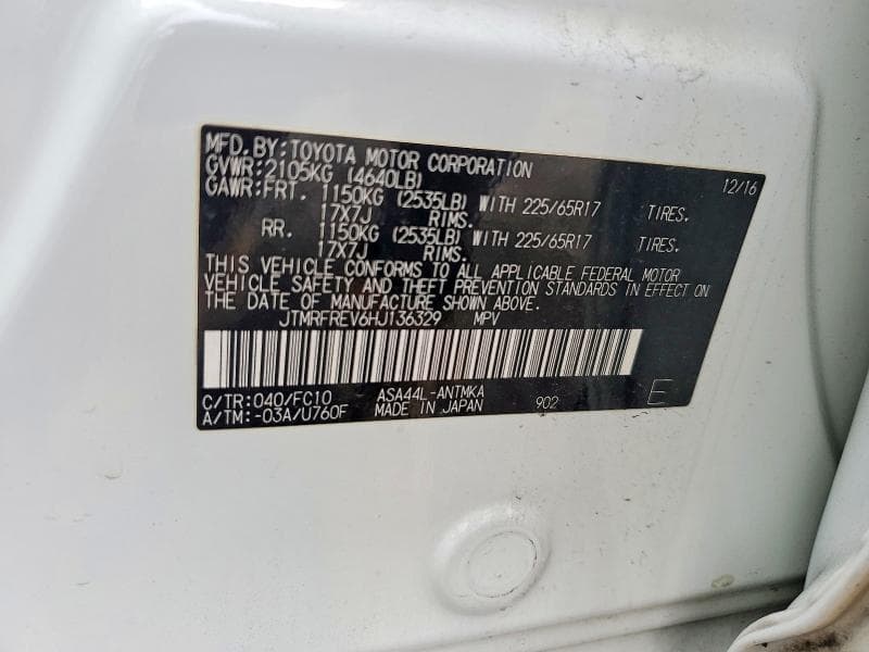 2017 TOYOTA RAV4 XLE 13